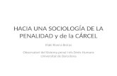 HACIA UNA SOCIOLOGÍA DE LA PENALIDAD y de la CÁRCEL Iñaki Rivera Beiras Observatori del Sistema penal i els Drets Humans Universitat de Barcelona.