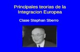 Principales teorias de la Integracion Europea Clase Stephan Sberro.