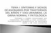 Síntomas y signos ocasionados por trastornos del riñón y vías urinarias. Procedimientos diagnósticos en patología renal y de vías urinarias 1Tema 1.