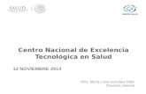 Subsecretaría de Integración y Desarrollo del Sector Salud Centro Nacional de Excelencia Tecnológica en Salud 12 NOVIEMBRE 2014 Centro Nacional de Excelencia.
