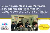 Experiencia Nadie es Perfecto con padres adolescentes en Colegio comuna Calera de Tango.