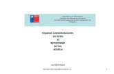 Algunas consideraciones en torno al aprendizaje de los adultos San Felipe 05-09-2012 Ministerio de Educación División de Educación General Coordinación.