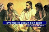 Evangelio según San Juan San Juan 6, 55. 60-69 Lectura del Santo Evangelio según San Juan Gloria a ti, Señor.