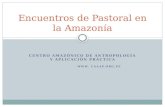 CENTRO AMAZÓNICO DE ANTROPOLOGÍA Y APLICACIÓN PRÁCTICA WWW. CAAAP.ORG.PE Encuentros de Pastoral en la Amazonía.