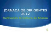JORNADA DE DIRIGENTES 2012 Cultivando la Cultura de Alianza.