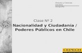 Historia y Ciencias Sociales Geografía 1 Clase Nº 2 Nacionalidad y Ciudadanía / Poderes Públicos en Chile.