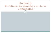 Unidad 8: El relieve de España y el de tu Comunidad.