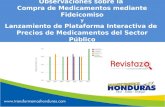 Observaciones sobre la Compra de Medicamentos mediante Fideicomiso y Lanzamiento de Plataforma Interactiva de Precios de Medicamentos del Sector Público.