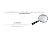 Marco histórico, filosófico y político de la transparencia y el acceso a la información pública INFODF Dr. Jesús Rodríguez Zepeda (UAM-Iztapalapa) 27 de.