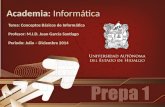 Academia: Informática Tema: Conceptos Básicos de Informática Profesor: M.I.D. Juan García Santiago Periodo: Julio – Diciembre 2014.