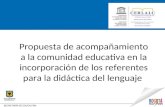 Propuesta de acompañamiento a la comunidad educativa en la incorporación de los referentes para la didáctica del lenguaje.