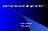 Correspondencia de grafos RDF Claudio Gutiérrez Julio Águila.