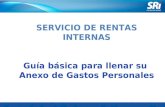 Junio 2006 SERVICIO DE RENTAS INTERNAS Guía básica para llenar su Anexo de Gastos Personales.