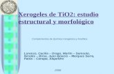 Xerogeles de TiO2: estudio estructural y morfológico Lorenzo, Cecilia – Drago, Martín – Samsolo, Nicolás – Birsa, Juan Ignacio – Marques Serra, Paola –