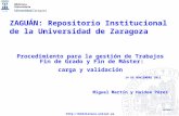 Http://biblioteca.unizar.es ZAGUÁN: Repositorio Institucional de la Universidad de Zaragoza 14 DE NOVIEMBRE 2011 Procedimiento para la gestión de Trabajos.