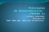 Colegio Lamatepec Biología BI PARA TEMA UNO: ANALISIS ESTADISTICO.