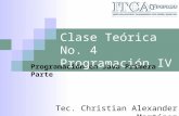 Clase Teórica No. 4 Programación IV Programación en Java Primera Parte Tec. Christian Alexander Martínez.