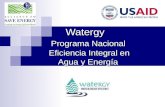 Watergy Programa Nacional Eficiencia Integral en Agua y Energía.