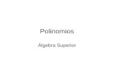 Polinomios Álgebra Superior. Contenido Operaciones con polinomios Definición de polinomio Producto de polinomios División de polinomio Teorema del residuo.