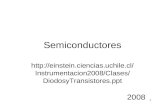 1 Semiconductores  Instrumentacion2008/Clases/ DiodosyTransistores.ppt 2008.