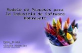Modelo de Procesos para la Industria de Software MoProSoft Hanna Oktaba AMCIS, UNAM Claudia Alquicira Avantare Consultores.