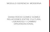 MODULO GERENCIA MODERNA DIANA ROCIO GOMEZ GOMEZ RELACIONES ENTRE CULTURA, LIDERAZGO Y CAMBIO ORGANIZACIONAL.