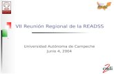 VII Reunión Regional de la READSS Universidad Autónoma de Campeche Junio 4, 2004.
