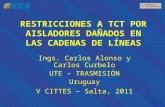 RESTRICCIONES A TCT POR AISLADORES DAÑADOS EN LAS CADENAS DE LÍNEAS Ings. Carlos Alonso y Carlos Curbelo UTE – TRASMISIÓN Uruguay V CITTES – Salta, 2011.