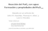Reacción del PuO 2 con agua: Formación y propiedades del PuO 2+X Basado en un artículo de John M. Haschke, Thomas H. Allen, y Luis A. Morales Trabajo realizado.