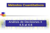 Métodos Cuantitativos Análisis de Decisiones II 4.5 al 4.6.