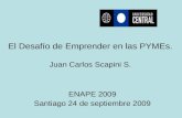 El Desafío de Emprender en las PYMEs. Juan Carlos Scapini S. ENAPE 2009 Santiago 24 de septiembre 2009.