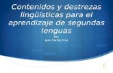 Contenidos y destrezas lingüísticas para el aprendizaje de segundas lenguas Por: Juan Carlos Cruz.
