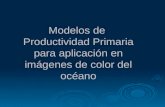 Modelos de Productividad Primaria para aplicación en imágenes de color del océano.