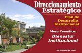 Mesa Temtica: Bienestar Institucional Diciembre de 2007 Plan de Desarrollo Institucional