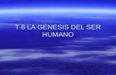 T 8 LA GÉNESIS DEL SER HUMANO. 1/ LA GÉNESIS DE LA ESPECIE HUMANA LA ESPECIE HUMANA Y EL ORDEN DE LOS PRIMATES. LA ESPECIE HUMANA Y EL ORDEN DE LOS PRIMATES.