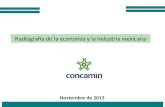 1 Radiografía de la economía y la industria mexicana Noviembre de 2013.