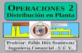 Profesor: Pablo Diez Bennewitz Ingeniería Comercial - U.C.V. O PERACIONES 2 Distribución en Planta.