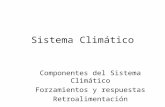 Sistema Climático Componentes del Sistema Climático Forzamientos y respuestas Retroalimentación.