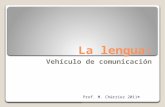 La lengua: Vehículo de comunicación Prof. M. Chárriez 2011®