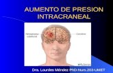 AUMENTO DE PRESION INTRACRANEAL Dra. Lourdes Méndez PhD-Nurs.203-UMET.