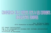 Dra. Raffaella Pagani ECTS Counsellor & Diploma Supplement Promoter VII Debat Universitari Cap a la convergència europea del sistema universitari 7 de.