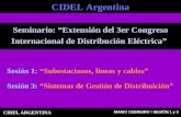 CIDEL ARGENTINA MARIO CEBREIRO l SESIÓN 1 y 3 Sesión 1: “Subestaciones, líneas y cables” Sesión 3: “Sistemas de Gestión de Distribuición” CIDEL Argentina.