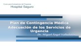 Plan de Contingencia Médica Adecuación de los Servicios de Urgencia Plan de Contingencia Médica Adecuación de los Servicios de Urgencia Dr. Miguel Ángel.