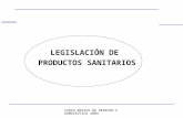 CURSO BASICO DE DERECHO FARMACEUTICO 2004 LEGISLACIÓN DE PRODUCTOS SANITARIOS.