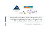 Programa Sectorial para el Impulso de la Competitividad del Sector Servicios en la Micro, Pequeña y Mediana Empresa CONCANACO SERVYTUR.