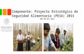 Componente: Proyecto Estratégico de Seguridad Alimentaria (PESA) 2015 DOF 28 DIC 2014.