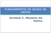 Unidad 2.-Modelo de datos FUNDAMENTOS DE BASES DE DATOS.
