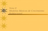 Tema II Modelos Básicos de Crecimiento Poblacional.