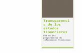 Transparencia de los estados financieros Rol de los preparadores de información financiera.