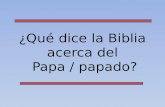 ¿Qué dice la Biblia acerca del Papa / papado?. Pregunta: "¿Qué dice la Biblia acerca del Papa / papado?"